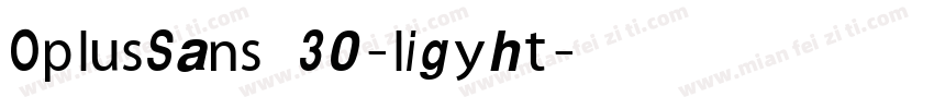 OplusSans 30-ligyht字体转换